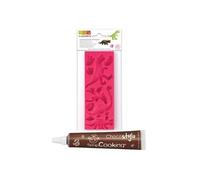 Moule Pâte À Sucre Dinosaures + 1 Stylo Chocolat Offert