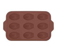 Moule Point Virgule 9 madeleines en silicone 37x23x2cm Marron Vintage maroon