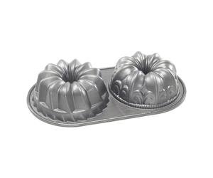 Moule pour 2 mini gâteaux Duet Bundt® argent Nordic Ware