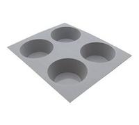 Moule pour 4 mini muffins en silicone elastomoules - De Buyer - Gris - Silicone Gris G