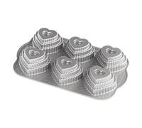 Moule pour 6 cœurs à étages Tiered Heart Bundt® argent Nordic Ware