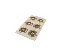Silikomart Moule Mini Raggio 26.233.13.0065 – Silicone Gris – Ø 6,7 cm – 6 cavités