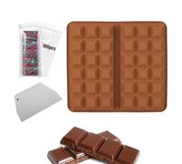 Moule pour barres de chocolat | Ustensiles de pâtisserie - Moules à bonbons antiadhésifs | Pour congélateur, cuisine, four, micro-ondes, chocolat, dessert, biscuits, gelée,