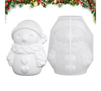 Moule pour bonhomme de neige | Décoration artisanale en résine époxy à couler - pour bougies en silicone 3D Bonhomme de neige Noël | Pour artisanat domestique d'hiver gâteaux et