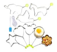 Moule pour la Cuisson des Œufs | 8 Moules En Formes Anti-Adhésifs Ustensiles De Cuisine,Cercles De Cuisson Pour Oeufs De Cuisine,pour Hamburger Salade Sandwich Crêpe Omelette