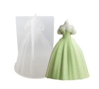 Moule pour robe de mariée - Jupe de princesse en silicone 3D | Moules à sucre pour bougies, fondants, biscuits, chocolat, outil artisanal d'aromathérapie pour cadeaux, décoration de desserts,