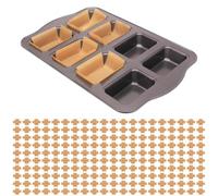 Moule rectangulaire à 8 cavités pour mini pains, pains et brownies
