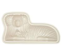 Moule rectangulaire, rouge, de dimensions 38,3 x 21,2 x 13,2 cm, en céramique