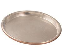 Moule rond en cuivre, émaillé, de 50 cm de diamètre et 3 cm de hauteur
