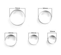 Moule Rond En Métal Pour La Pâtisseerie,Accessoires De Cuisine, Pochoirs De Décoration, Emporte-Pièce, Mousse, Fondant, Gâteau, En Forme De Cercle, Ensemble De 5 Pièces