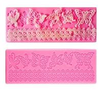 Moule rose à gâteau petit, chocolat en forme de papillon dentelle en silicone de la cusine Rose