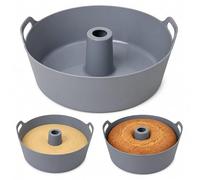 Moule Savarin Silicone 18 cm Gâteau Rond Couronne Air Fryer, Four sans BPA