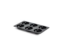 Moule Siicone 6 cavités Doughnut Noir