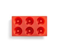 Moule Siicone 6 cavités Doughnut Rouge