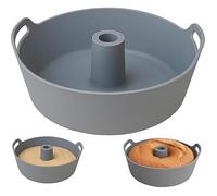 Moule silicone 18 cm pour air fryer et four, type savarin rond avec trou, accessoire friteuse sans huile, pâtisserie MOULE A GATEAU