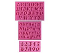 Moule silicone 3D Alphabet chiffres pour pate à sucre cake design décoration