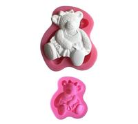 Moule silicone 3D Nounours pour pâte à sucre, cake design, décoration gateau...