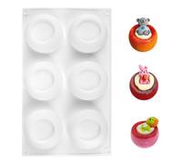 Moule Silicone Demi Sphere 6 Cavités, Ø 70 mm Moule Sphère Silicone | Patisserie Rond, Forme Hémisphérique en 3D Boule Chocolat Ronde, Cuisson pour Mousses, Puddings, Chocolats, Gelées et Gâteaux