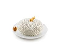Silikomart Moule à gâteau silicone Modern HONORÉ antiadhésif Design 3D Ø195×70 mm 1600 ml Gris clair