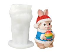 Moule silicone lapin de Pâques Figurine lapin 3D réutilisable