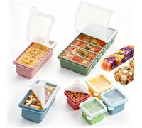 Moule silicone soupe - 7 pieces avec couvercle - Portions sans BPA - Congelation batch cooking - Moules a glacon