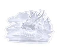 Moule Silicone Tête de Dragon pour Résine Époxy, Déco Murale DIY | Silicone Souple Blanc, Facile à Nettoyer Utiliser, Forme Dragon, pour Loisirs Créatifs et Moulage