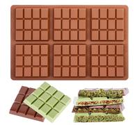 Moules à barres de chocolat, set de fabrication de barres en silicone à détacher, moule à fondre la cire, moule à bougie de soja à démoulage facile rectangulaire durable anti-adhésif pour savon protéi
