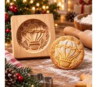 Moules à biscuits de Noël en bois sculpté 3D pour la pâtisserie | Emporte-pièce en forme de Père Noël en forme de sapin de Noël pour gâteau, fondant, biscuits, décoration de vacances