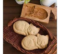 Moules à biscuits en bois sculpté, Moule à biscuits, Emporte-pièce amusant en 3D, Moule à Biscuits De Cuisson en Bois Sculptéconvient pour Noël, Thanksgiving, Halloween et Pâques (#7)
