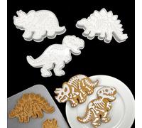 Moules À Biscuits En Forme De Dinosaure, Ensemble De 3 Pièces, Coupe-Biscuits, Sugarcraft, Fondant, Outils De Décoration De Gâteaux, Ustensiles De Cuisson, Support À Gâteaux