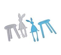 Moules à biscuits en forme de lapin, matrices de découpe, pochoirs en acier carbone, modèles découpés pour la fabrication de cartes, emballage, décoration, accessoire de boulanger professionnel