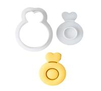Moules à biscuits en plastique sur le thème de l ' amour avec des formes de dessins animés, emporte-pièce pour desserts, idéal pour les friandises faites maison et les fêtes