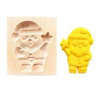 Moules à biscuits - Gadgets de cuisine en bois Père Noël bonhomme de neige, à biscuits 3D de Noël, moules de cuisson amusants pour gâteaux, pâtisseries, cuisine, restaurant, adultes, débutants