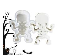 Moules à bougies d'Halloween - Moule à gâteau pour gâteaux - Figurines décoratives faites à la main - Moules en plâtre pour pâte à modeler, résine époxy, pendentif, savon, chocolat, chocolats