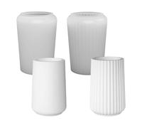 Moules à bougies professionnels en silicone, moule de vase en silicone rayé pour porte-stylo de bougie fait à la main, de pinceau de maquillage, vase décoratif et moulage d ' art en résine