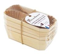 Moules à cake Mirontaine Set de 4 mini-moules à cake et 8 caissettes sulfurisées de cuisson Beige G