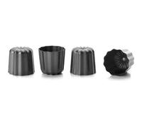 Set de 4 moules canelés acier antiadhérent 6 cm Ibili
