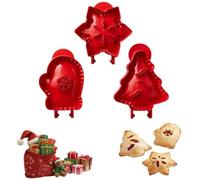 Moules à chaussons aux pommes mini lot de 3 flocon gant sapin emporte-pièce pâtisserie rouge