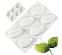Moules à chocolat 6 cavités antiadhésifs réutilisables de qualité | Moules réalistes en forme de feuille pour friandises, cupcakes, gelée, glace, maison, cuisine, appartement, fête
