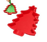 Moules à Chocolat de Noël Forme Sapin de Noël Antiadhésive pour Démoulage | Forme en Silicone pour Pâtisserie Pour gâteaux maison chocolat fondant biscuits gelée pudding desserts Rouge