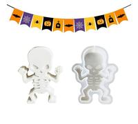 Moules à chocolat d'Halloween - Moule à gâteau pour gâteaux - Figurines décoratives faites à la main - Moules en plâtre pour pâte à modeler, résine époxy, pendentif, savon, chocolat, chocolats