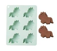 Moules à chocolat en forme de cheval en silicone Moule 6 Empreintes pour