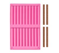 Moules à chocolat en silicone réutilisables à 20 cavités | Moules en silicone en forme de bâtonnets de bonbons pour glaces, friandises, crayons, cadeaux d'anniversaire, vacances