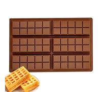 Moules à chocolat, moule à pépites de chocolat - Moule à gaufres rectangulaire pour barre chocolatée, congélateur pour pépites de chocolat,Moule à chocolat robuste et détachable, tapis à bonbons pour