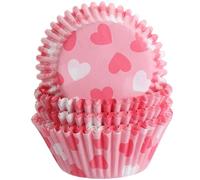Moules à cupcakes pour la pâtisserie, 100 coins, qualité alimentaire, standard, sans odeur, moules à muffins, cake wrappers, papier anti-adhésif, impression cœur pour mariage