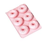 Moules À Donuts En Silicone Pour Cuisson - Plateau 6 Cavités Anti-Adhésif De Qualité Alimentaire | Moule À Donuts En Silicone - Pour Micro-Ondes Congélateur Four Lave-Vaisselle Cuisine Cuisson