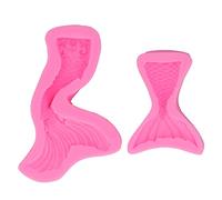 Moules à fondant 3D princesse queue de poisson rose lavable facile à démouler, moules à savon en silicone pour décoration de gâteaux, moules à chocolat, décorations de fête