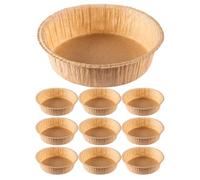 Moules à Gâteaux Jetables en Papier 10 Pièces Or, Cuisson | Moules à Pâtisserie en Papier de 15cm, Faciles à Démouler, Chaleur Résistante, Cuisson Uniforme