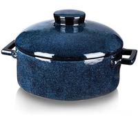 Moules à gâteaux ronds en céramique, 2 litres, avec couvercle, pour un usage quotidien, les fêtes et les dîners.