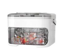 Moules à glace - Bac à couvercle Easy Press de 5,9 pouces Pp | Récipient portable pour machine à glaçons | Moule de congélation pour café à cocktail à whisky. réutilisable, parfait pour les boissons à